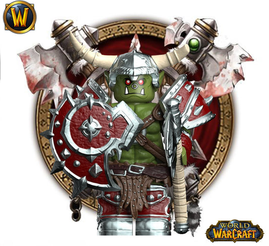 PRÉVENTE♥️♥️♥️MINIFIGURE WORLD OF WARCRAFT UNIVERS: ORC ♥️♥️♥️ custom Disponibilité