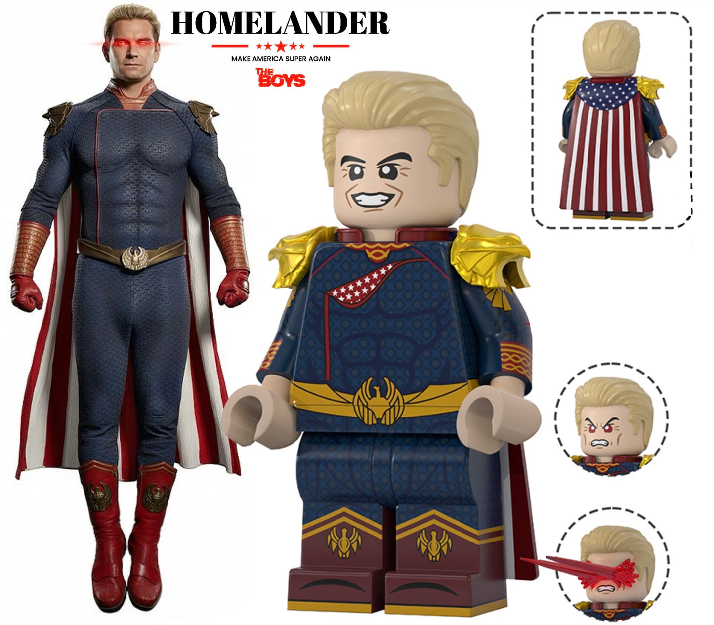 PREVENTE MINIFIGURE THE BOYS UNIVERS: THE HOMELANDER custom Disponibilité mi-septembre 2026