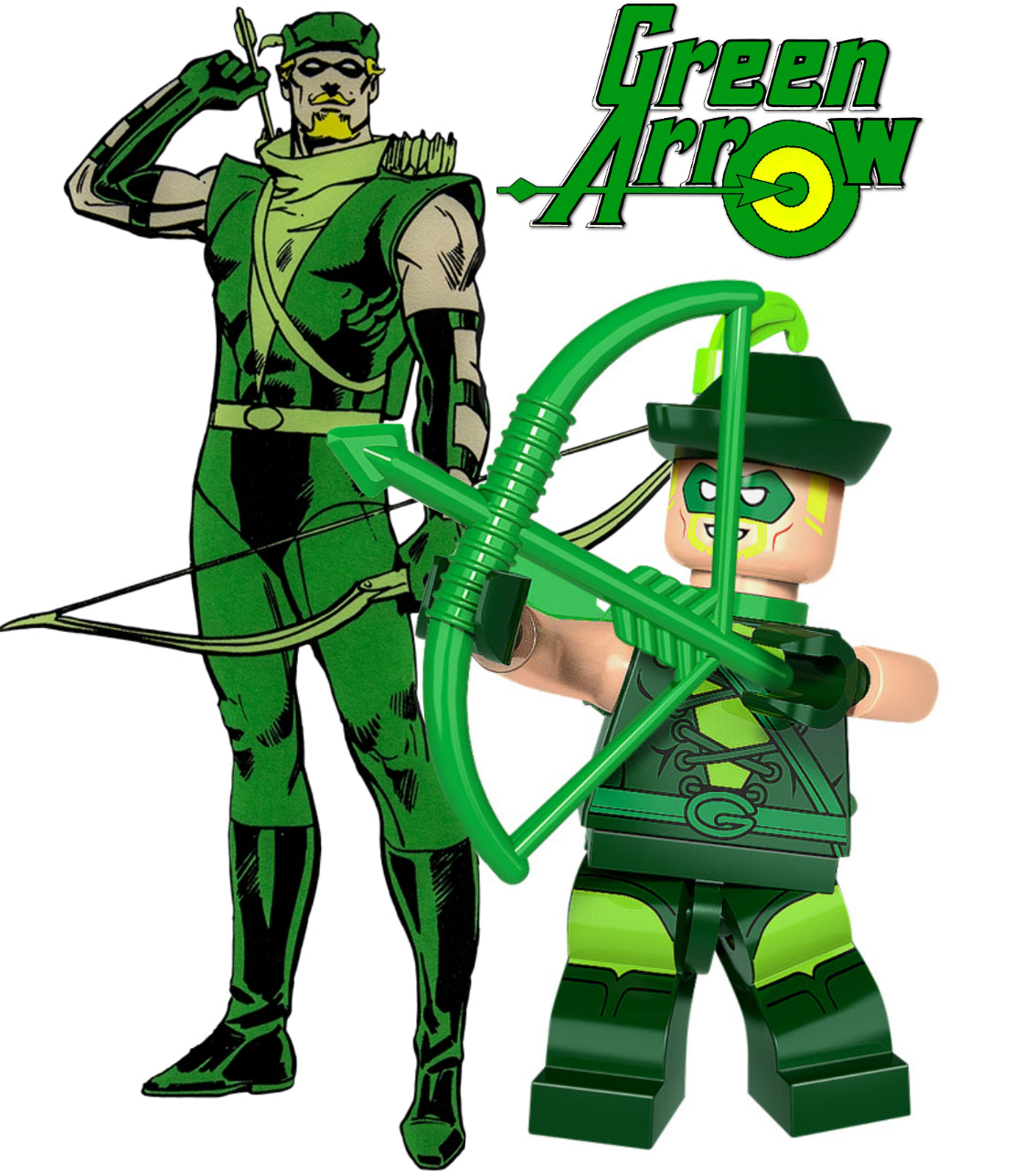 MINIFIGURE VINTAGE DC UNIVERS : GREEN ARROW (2018)custom