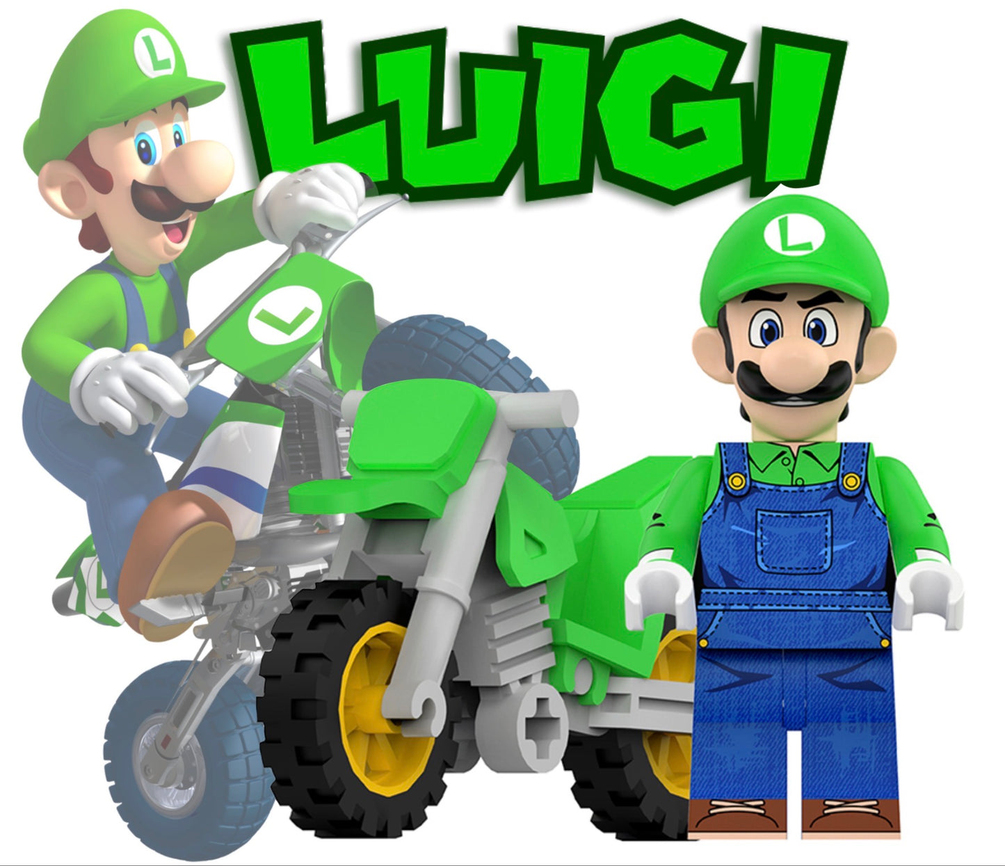 PREVENTE MINIFIGURE SUPER MARIO UNIVERS: LUIGI AVEC MOTO custom Disponibilité fin août 2026