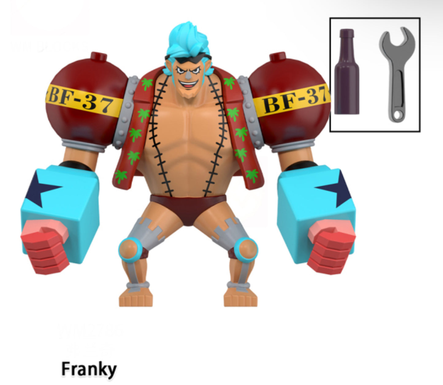 PREVENTE♥️♥️BIG MINIFIGURE ONE PEACE UNIVERS: FRANKY ♥️♥️custom Disponibilité février 2025