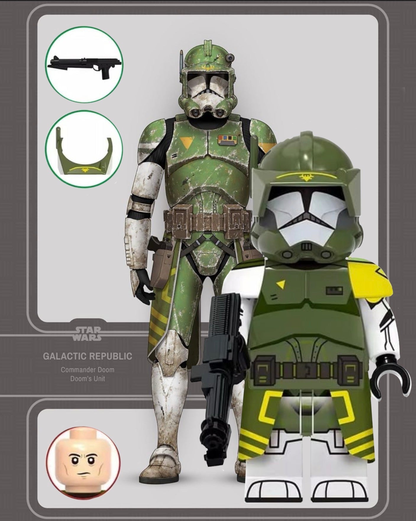 MINIFIGURE STAR WARS UNIVERS DE 2022: CLONETROOPER COMMANDER DOOM custom