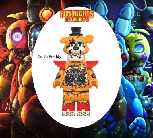 PREVENTE MINIFIGURE HORREUR UNIVERS: CRUSH FREDDY "FIVE NIGHTS AT FREDDY’S"CUSTOM disponibilité fin décembre 2025
