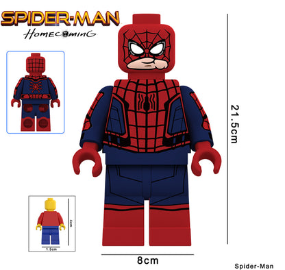 PREVENTE♥️♥️♥️GIANT MINIFIGURE MARVEL UNIVERS: SPIDERMAN HOME COMING 21,5CM ♥️♥️♥️custom Disponibilité Minifigures fin janvier 2026