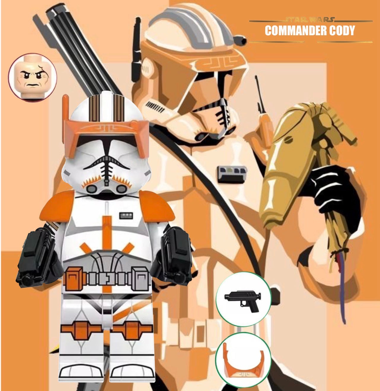 MINIFIGURE STAR WARS UNIVERS DE 2022: CLONETROOPER COMMANDER CODY custom