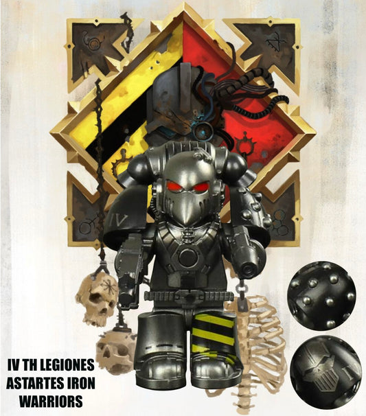 MINIFIGURE WARHAMMER 40K UNIVERS: IVth LEGIONES ASTARTES IRON WARRIORS custom