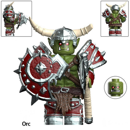 PRÉVENTE♥️♥️♥️MINIFIGURE WORLD OF WARCRAFT UNIVERS: ORC ♥️♥️♥️ custom Disponibilité