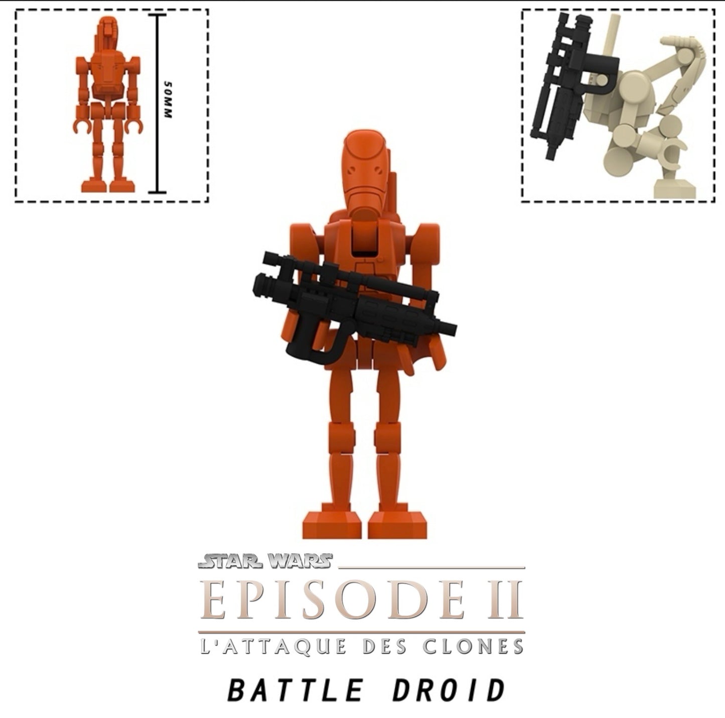 ⭐️ TOP ZEDBRICK 2026 ⭐️MINIFIGURE STAR WARS UNIVERS: BATTLE DROID (new model) ⭐️⭐️Custom
