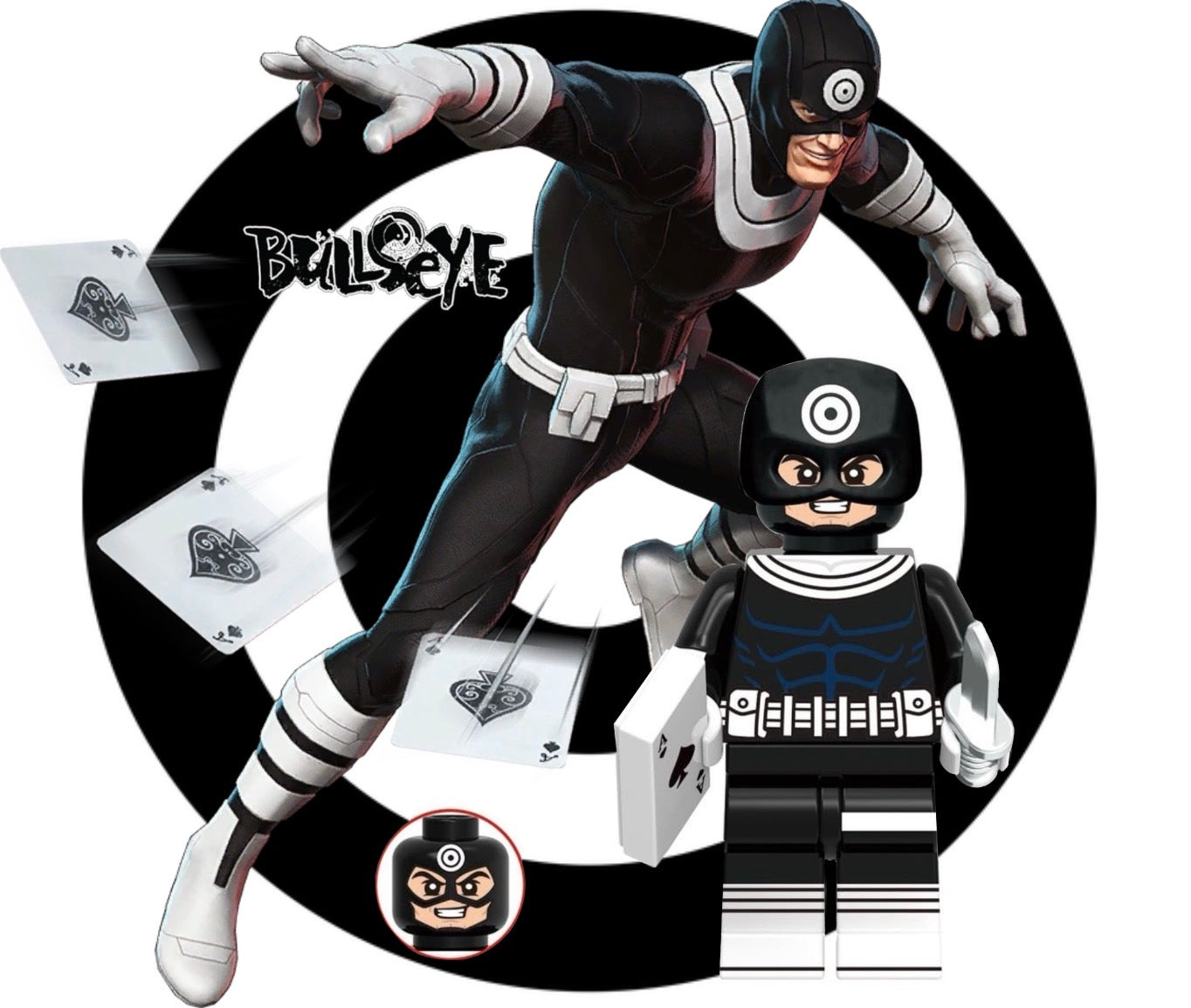 MINIFIGURE MARVEL UNIVERS: BULLSEYE custom