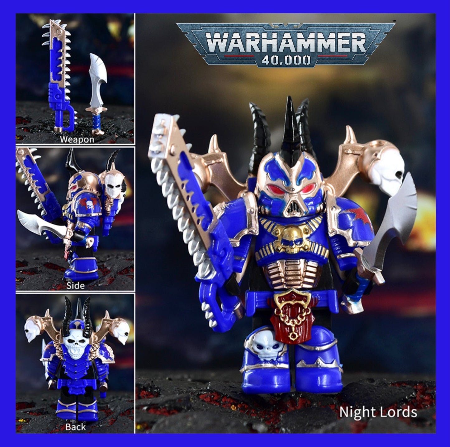 PREVENTE MINIFIGURE WARHAMMER 40K UNIVERS: NIGHT LORDS custom Disponibilité fin juin 2026