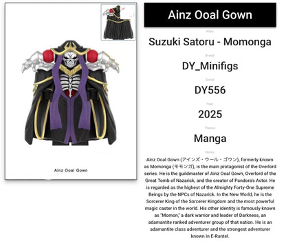 MINIFIGURE ANIMATION/MANGA OVERLORD UNIVERS: AINZ OOAL GOWN -MOMONGA (VERSION A)custom