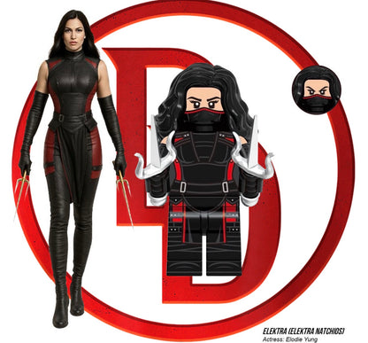 MINIFIGURE MARVEL UNIVERS: ELAKTRA NATCHIOS custom