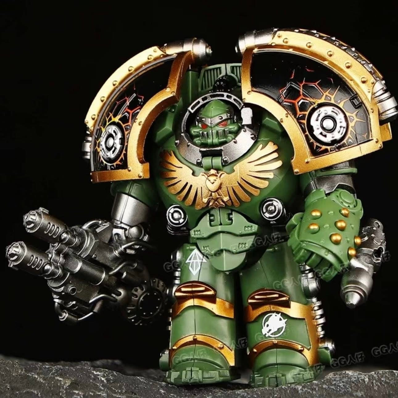 MINIFIGURE WARHAMMER 40K UNIVERS: The Horus Heresy - Legiones Astartes / Saturnine Terminator Squad(8,8cm)custom