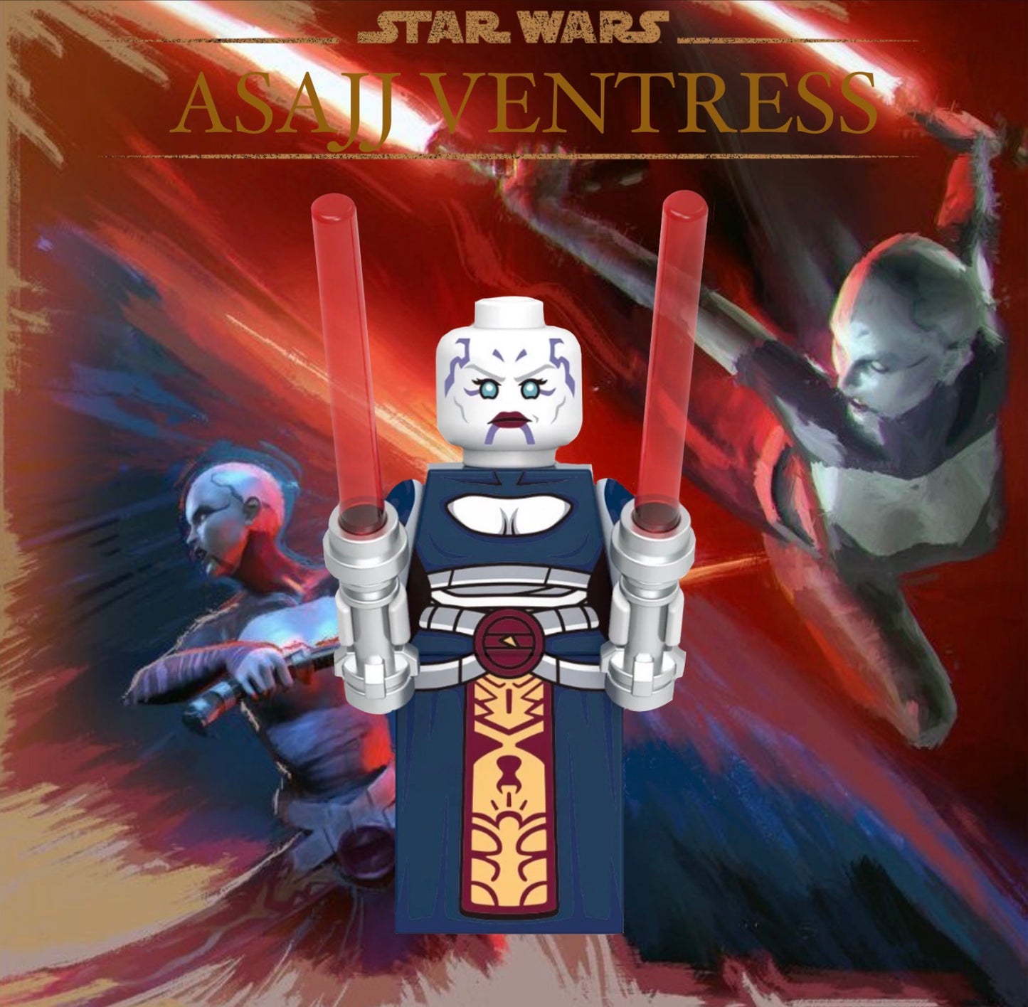 PREVENTE MINIFIGURE STAR WARS UNIVERS: ASAJJ VENTRESS Custom Disponibilité fin juillet 2026