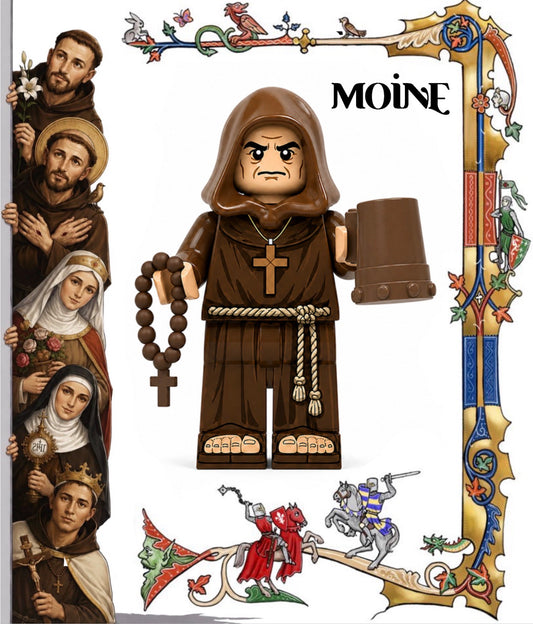 MINIFIGURE MÉDIÉVAL UNIVERS: MOINE Custom
