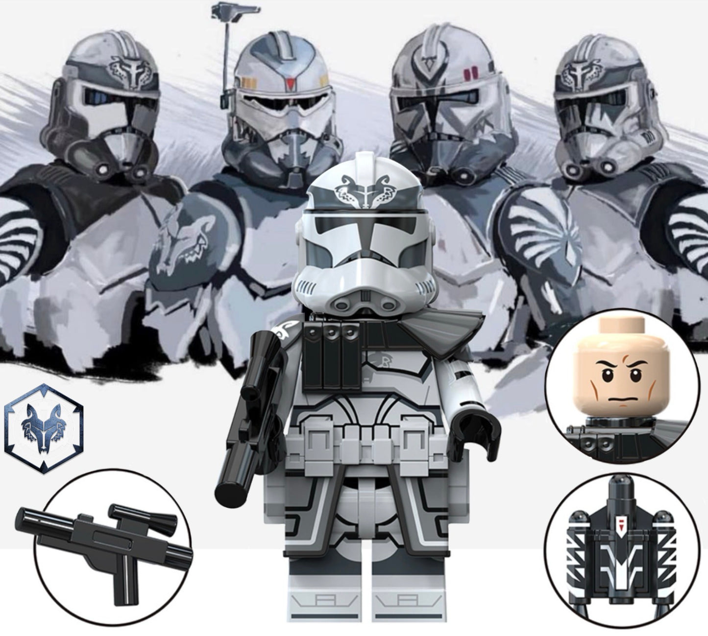PREVENTE MINIFIGURE STAR WARS UNIVERS: 104th WOLFPACK CLONE TROOPER Custom Disponibilité mi-juin 2026