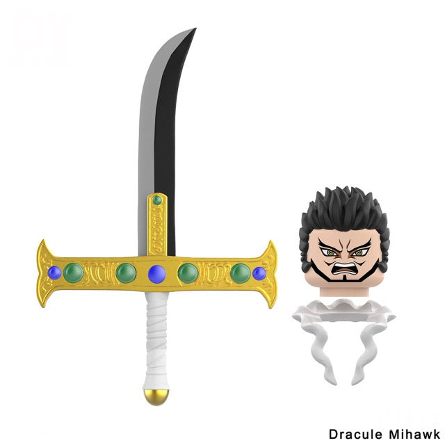 ♥️♥️♥️MINIFIGURE ONE PEACE UNIVERS: DRACULE MIHAWK ♥️♥️♥️custom