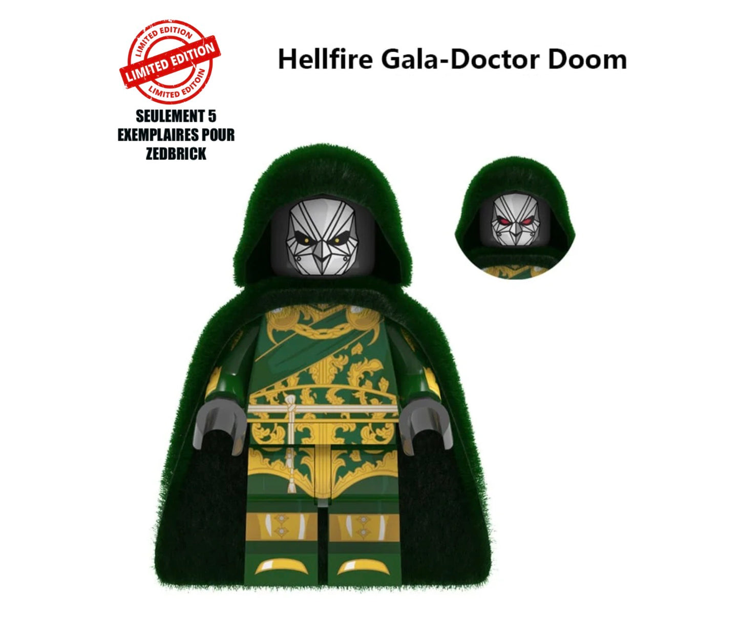 ⭐️⭐️⭐️MINIFIGURE MARVEL UNIVERS EDITION LIMITÉE : HEILFIRE GALA DOCTOR DOOM ⭐️⭐️⭐️custom