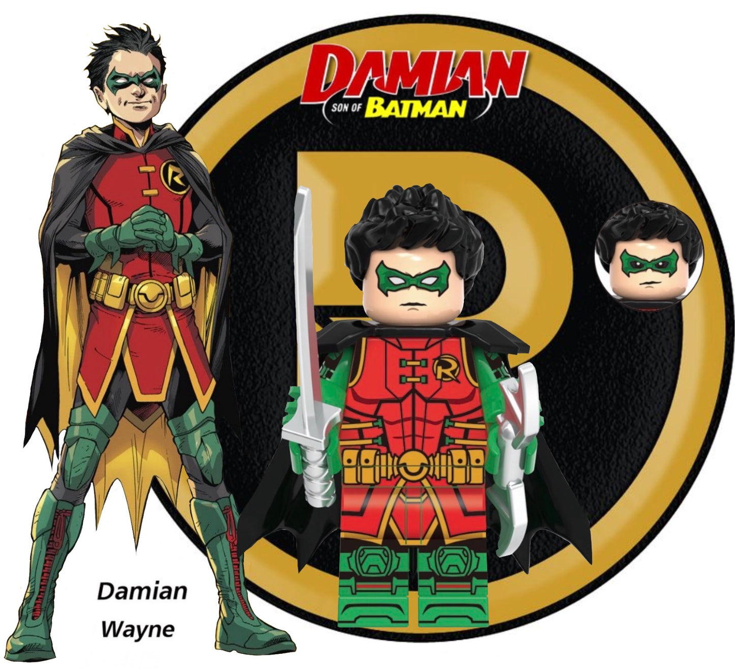 PREVENTE MINIFIGURE DC UNIVERS: DAMIAN WAYNE Custom Disponibilité fin juin 2026