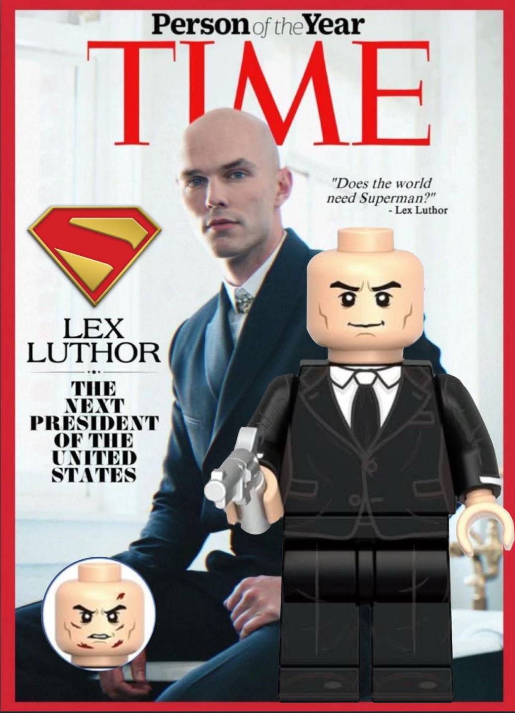 PREVENTE MINIFIGURE DC UNIVERS(SUPERMAN LEGACY): LEX LUTHOR custom Disponibilité fin Juin 2025
