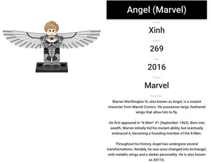 MINIFIGURE MARVEL UNIVERS DE 2016: ANGEL custom ⚠️RARE⚠️Dernière pièce