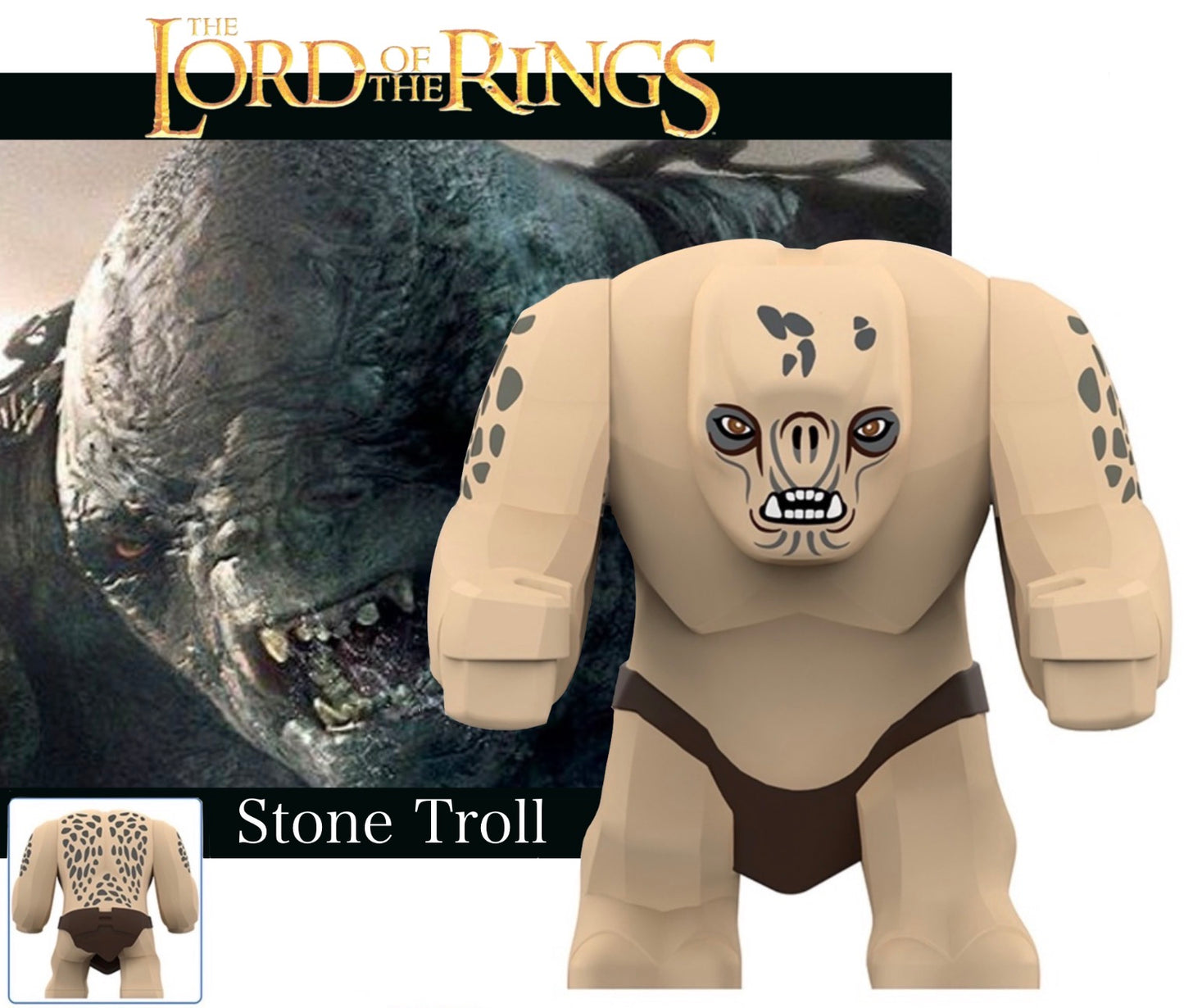 PREVENTE MINIFIGURE LORD OF THE RING/ HOBBIT UNIVERS: STONE TROLL custom Disponibilité mi-septembre 2026