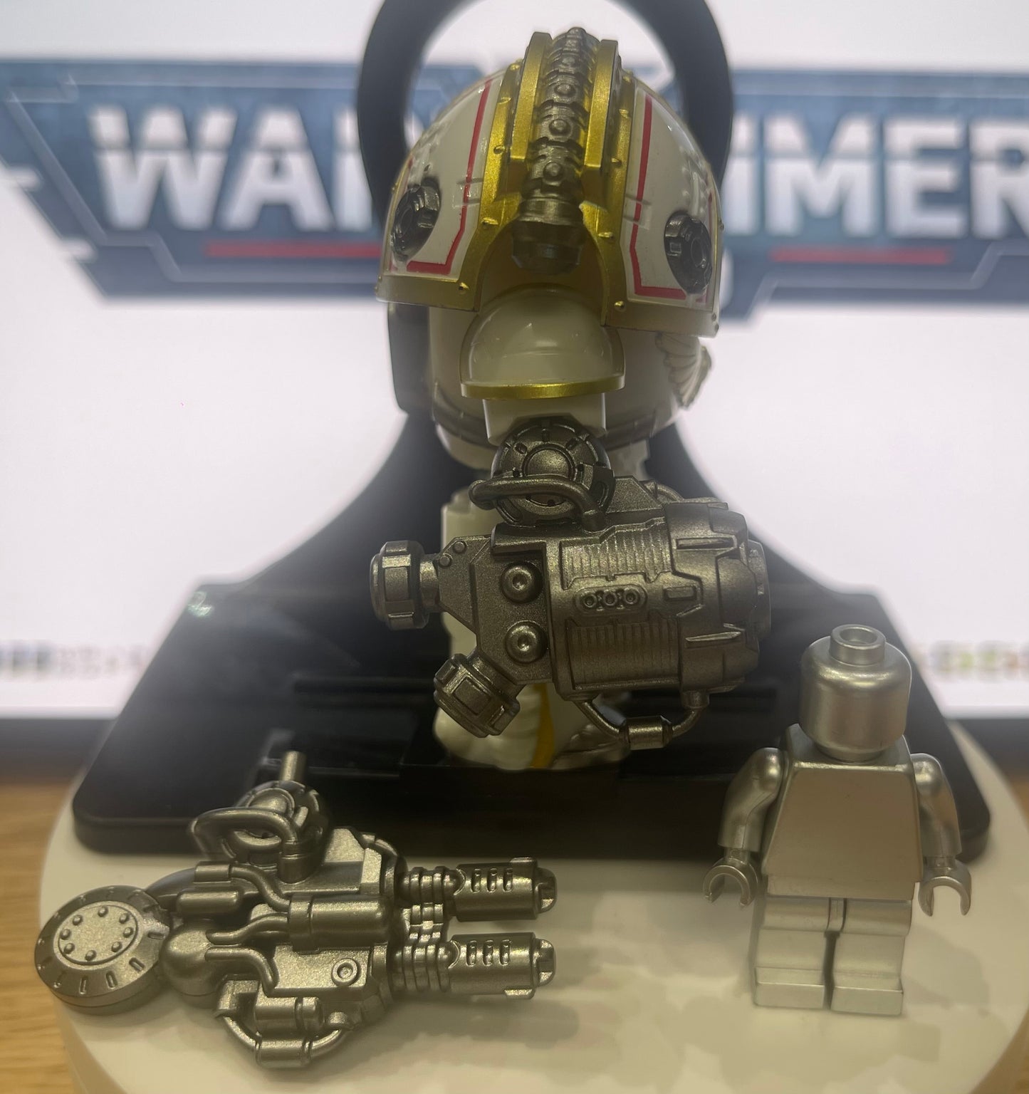 ⭐️⭐️⭐️BIG MINIFIGURE WARHAMMER 40K UNIVERS: SATURNINE PATTERN-WHITE SCARS ⭐️⭐️⭐️custom