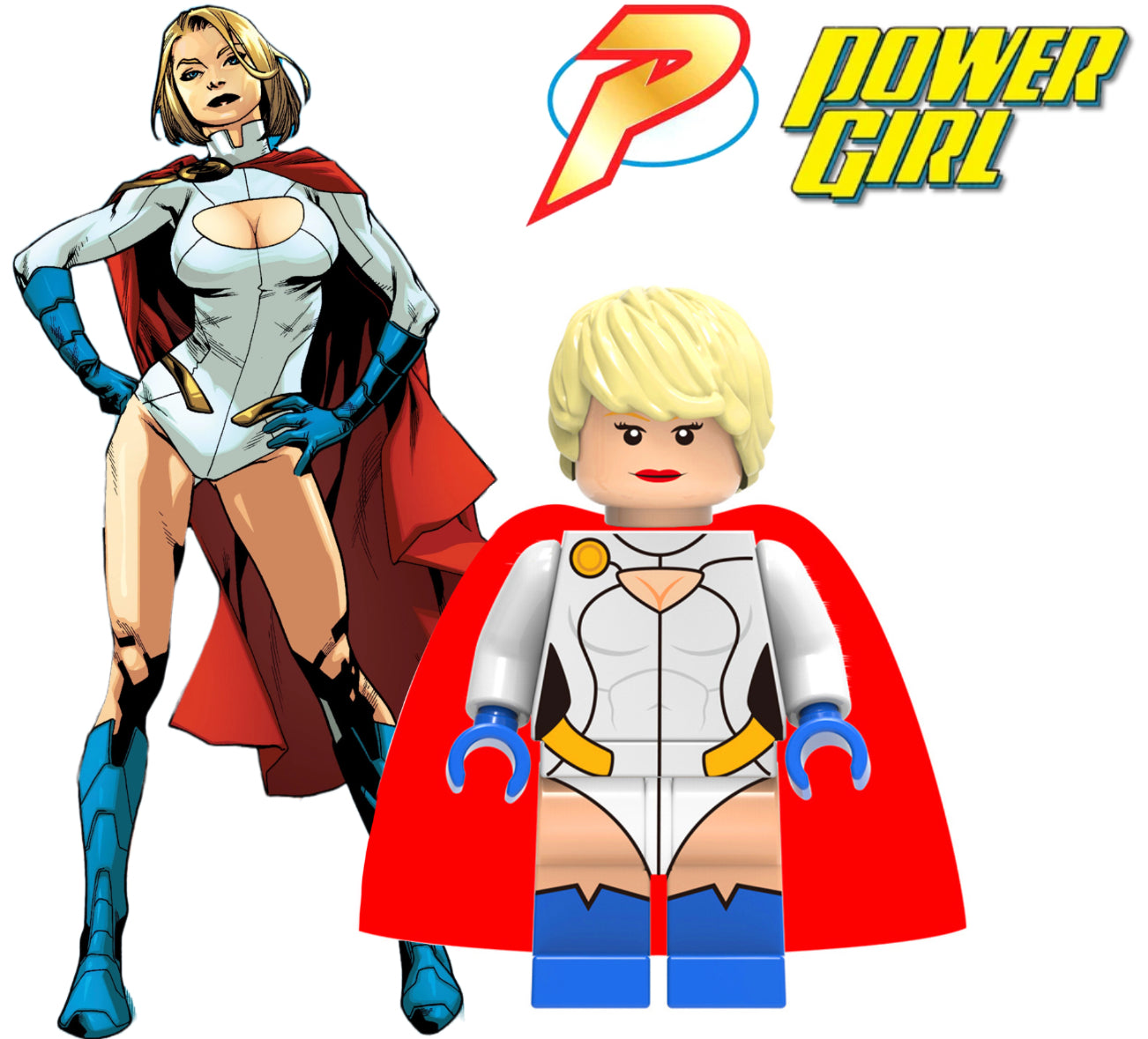 MINIFIGURE VINTAGE DC UNIVERS : POWER GIRL (2020) custom