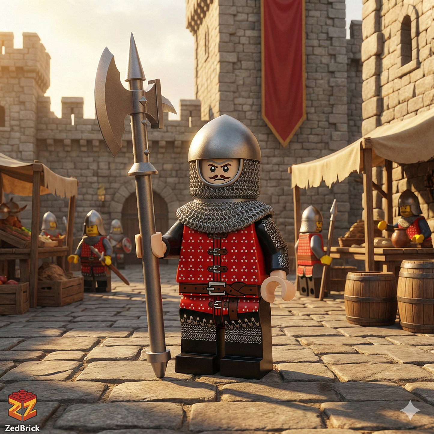 MINIFIGURE MÉDIÉVALE UNIVERS: SOLDAT Custom