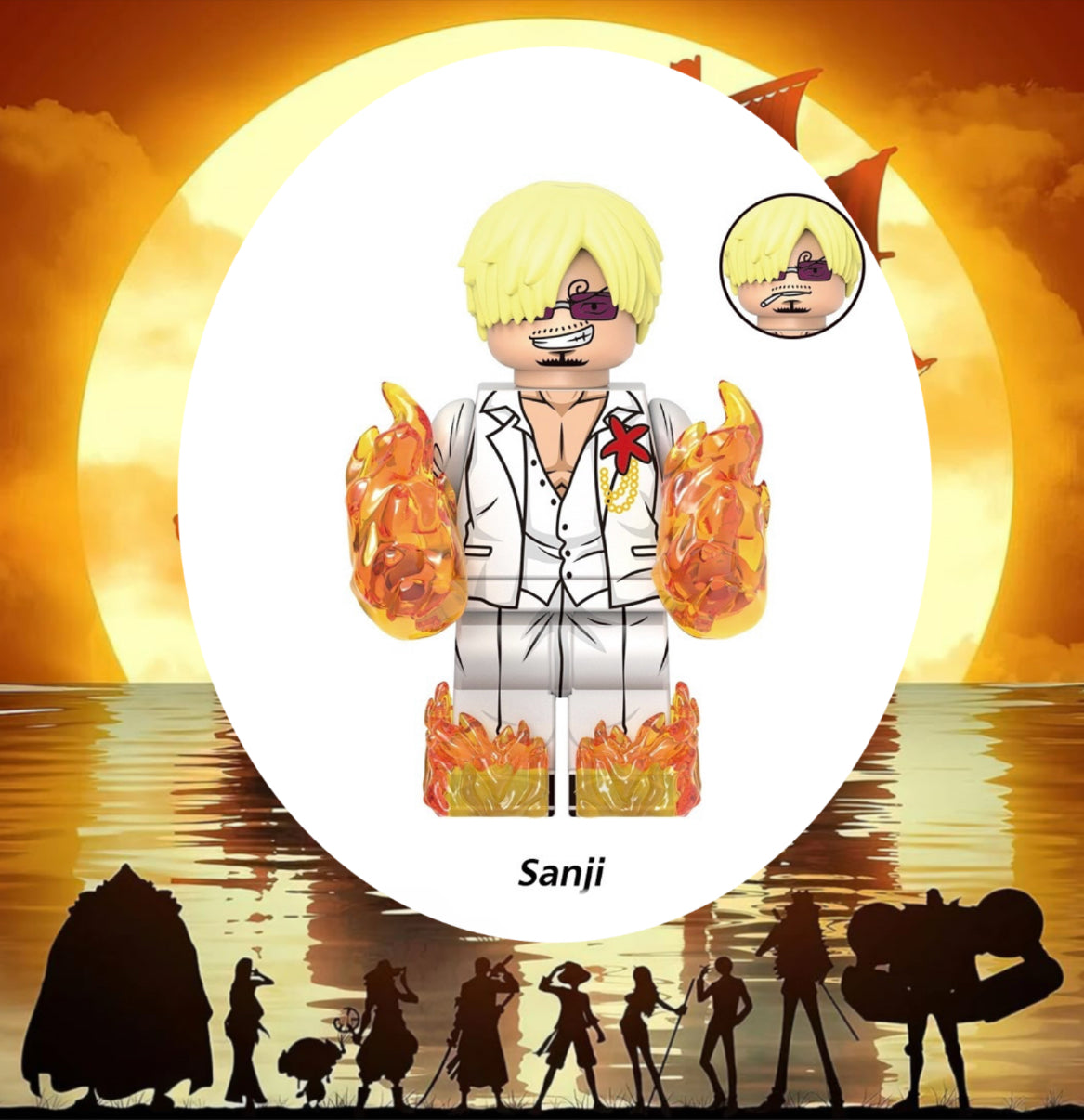 PREVENTE♥️♥️MINIFIGURE ONE PEACE: SANJI ♥️♥️custom Disponibilité fin Décembre 2024