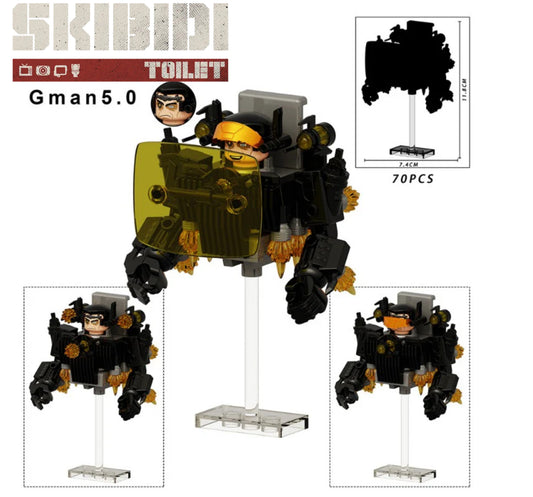 ♥️♥️♥️BIG MINIFIGURE SKIBIDI TOILET: GMAN 5.0 ♥️♥️♥️custom