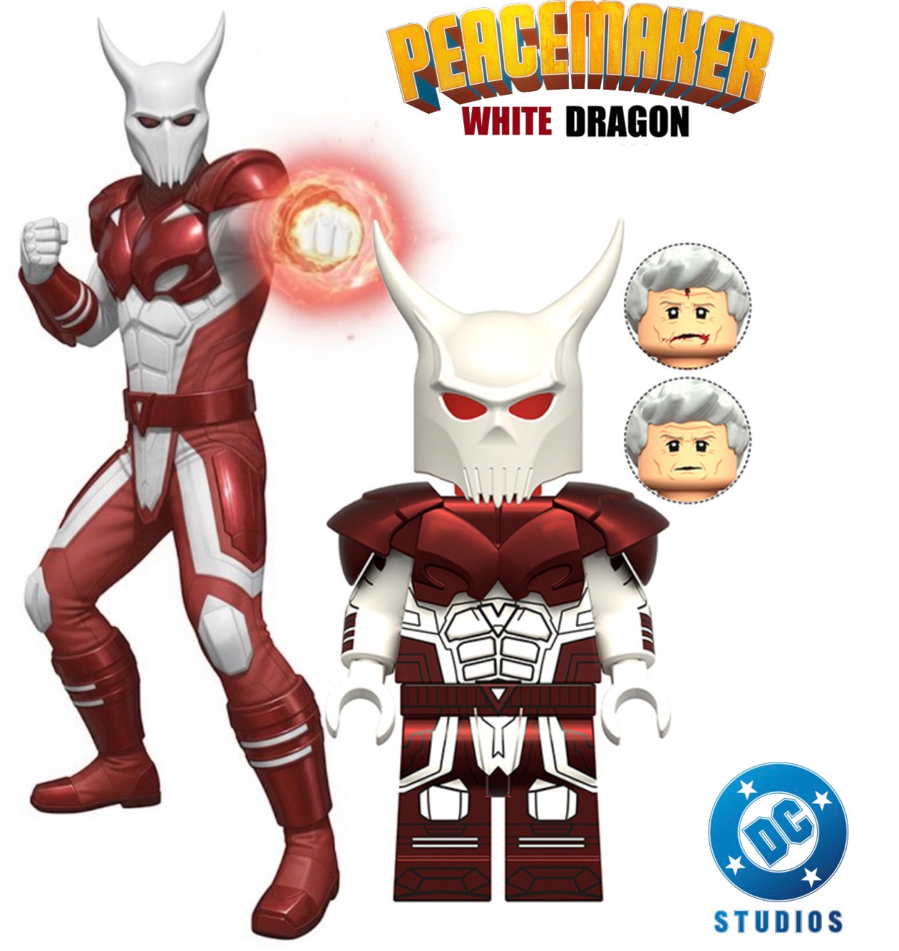 ⭐️⭐️⭐️MINIFIGURE DC UNIVERS : WHITE DRAGON (VERSION D)⭐️⭐️⭐️custom