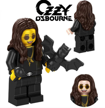 ♥️♥️MUSIC MINIFIGURE UNIVERS: OZZY OSBOURNE (TÊTE JAUNE ET BLANCHE) ♥️♥️Custom