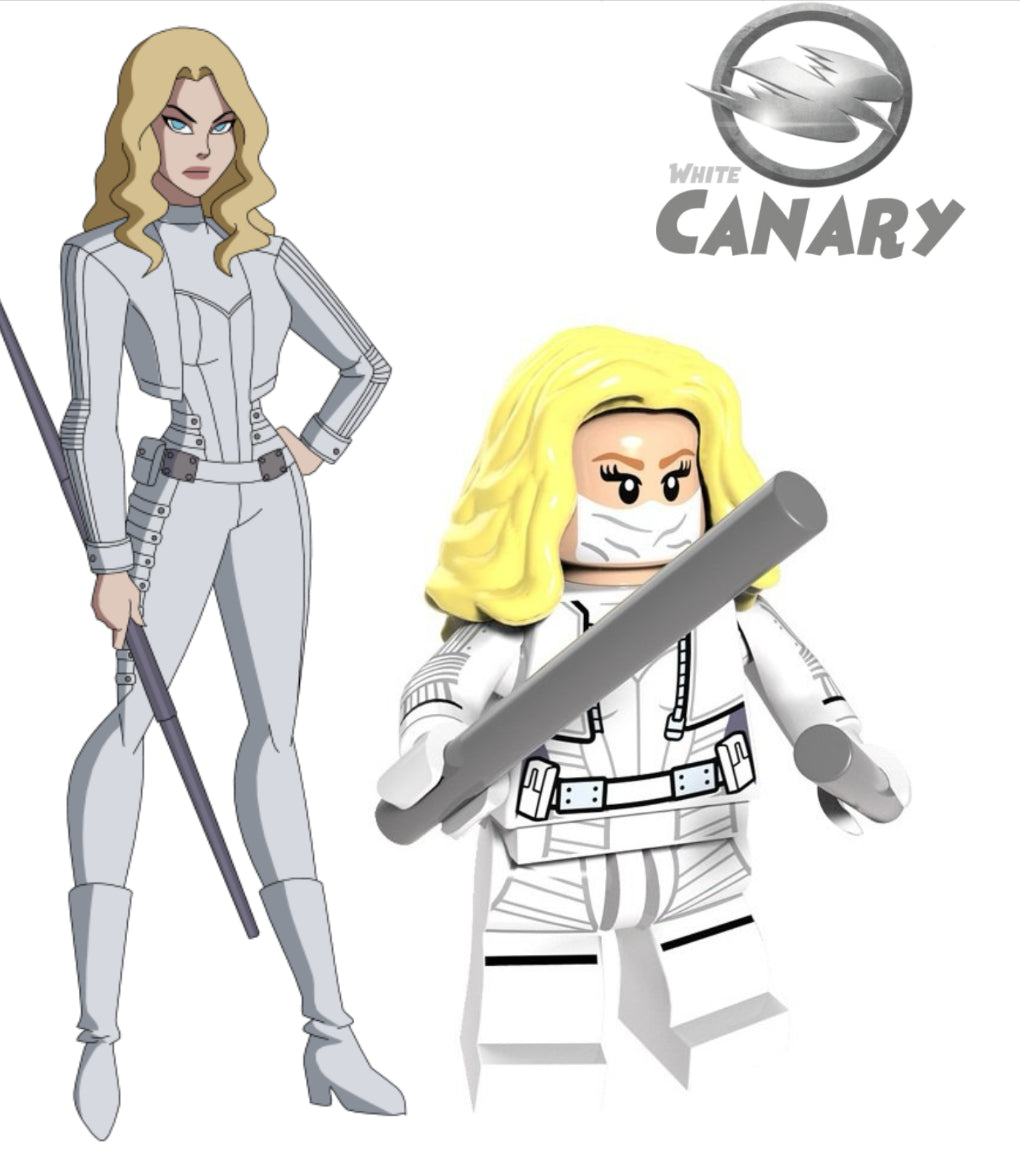 MINIFIGURE VINTAGE DC UNIVERS : WHITE CANARY (2017)custom