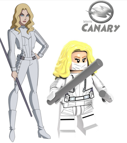 MINIFIGURE VINTAGE DC UNIVERS : WHITE CANARY (2017)custom