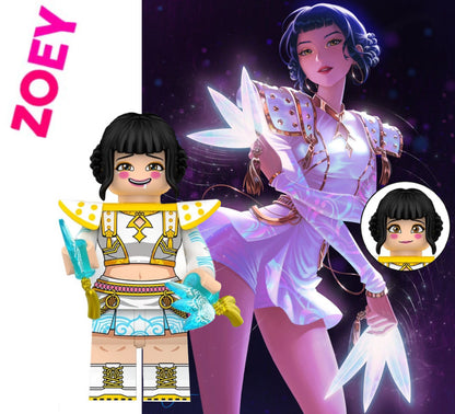 ♥️♥️♥️MINIFIGURE K-POP DÉMON HUNTER UNIVERS : ZOEY ♥️♥️♥️custom