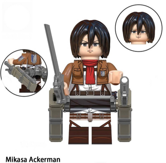 MINIFIGURE AOT: Mikassa Ackerman Custom