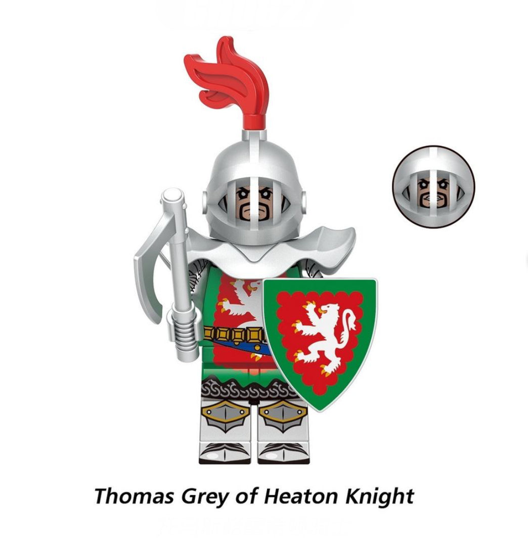 ♥️MINIFIGURE MÉDIÉVALE UNIVERS: THOMAS GREY OF HEATON KNIGHT♥️♥️ Custom