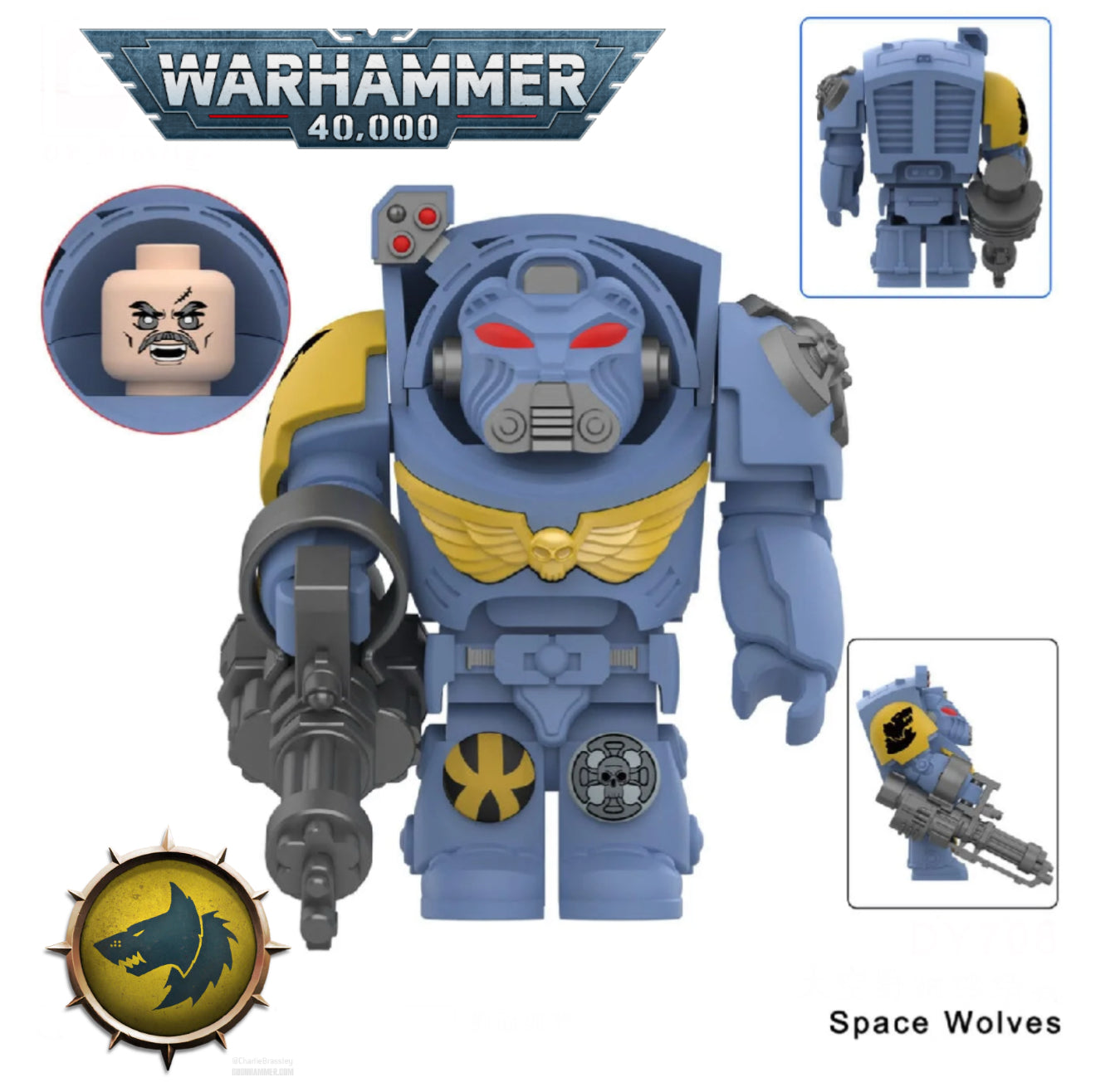 MINIFIGURE WARHAMMER 40K UNIVERS: SPACE WOLVES custom – ZedBrick