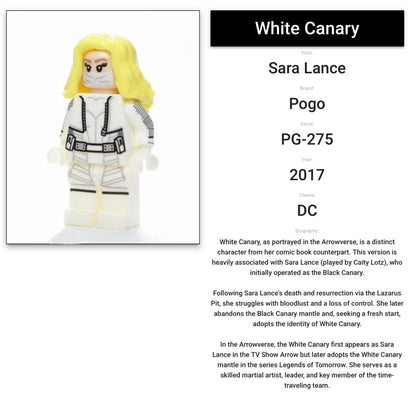 MINIFIGURE VINTAGE DC UNIVERS : WHITE CANARY (2017)custom