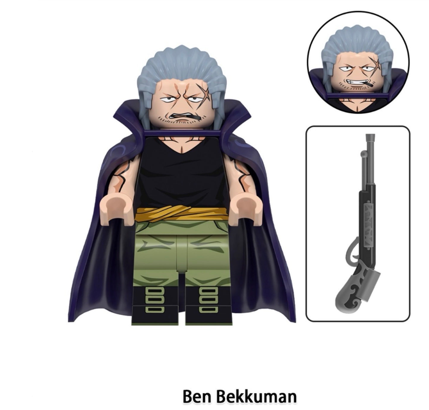 ⭐️⭐️⭐️MINIFIGURE ONE PEACE UNIVERS: BEN BEKKUMAN ⭐️⭐️⭐️custom