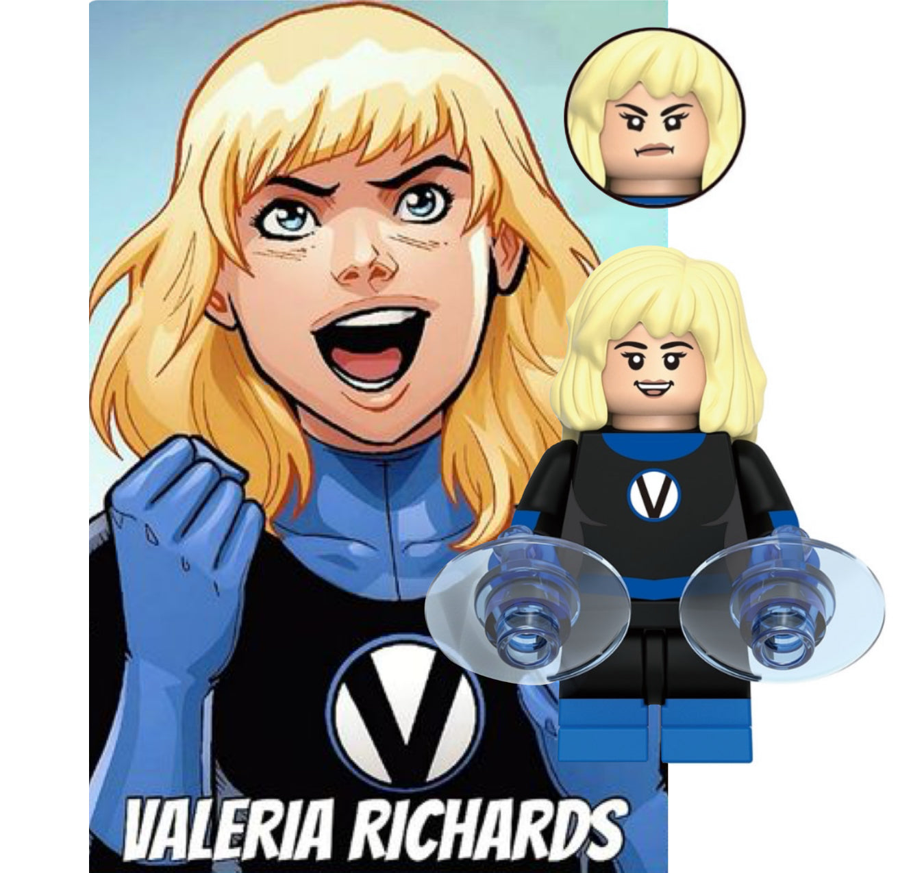 PREVENTE MINIFIGURE MARVEL UNIVERS: VALERIA RICHARDS "Fantastic four" custom Disponibilité fin octobre 2025
