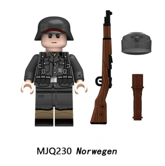 ♥️♥️MINIFIGURE MILITAIRE UNIVERS: WORLD WAR II DIVISION NORVEGIENNE ♥️♥️custom