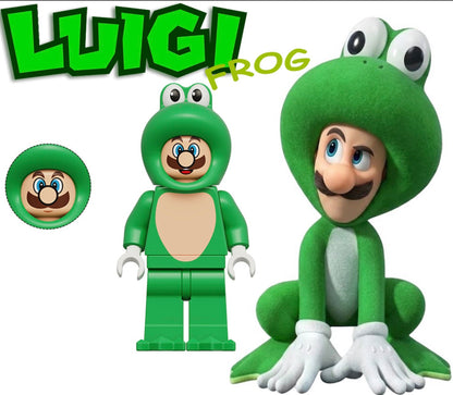 PREVENTE MINIFIGURE SUPER MARIO UNIVERS: LUIGI FROG custom Disponibilité fin septembre 2026