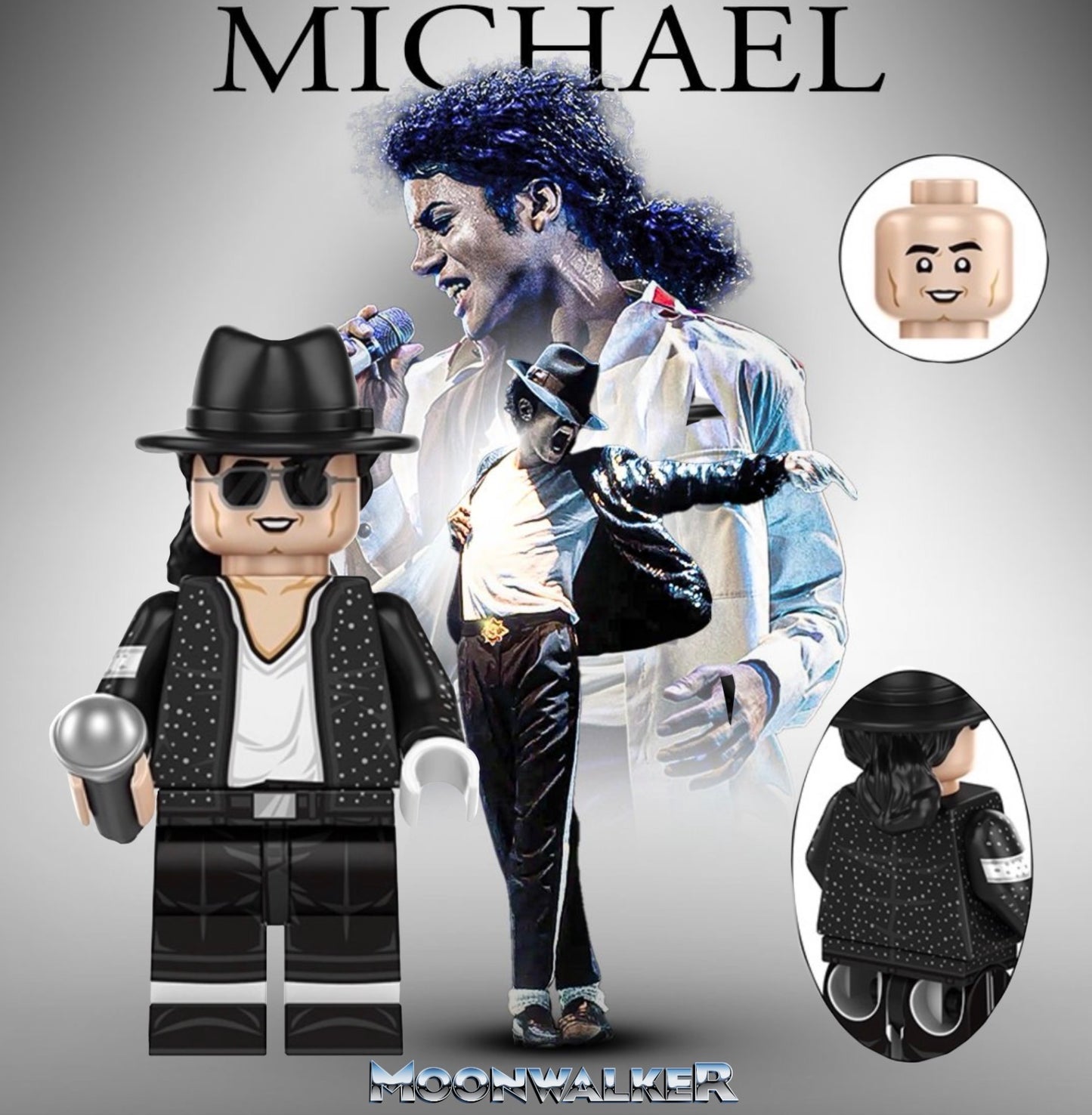 MINIFIGURE MUSIQUE UNIVERS : MICKAEL JACKSON MOONWALKER custom