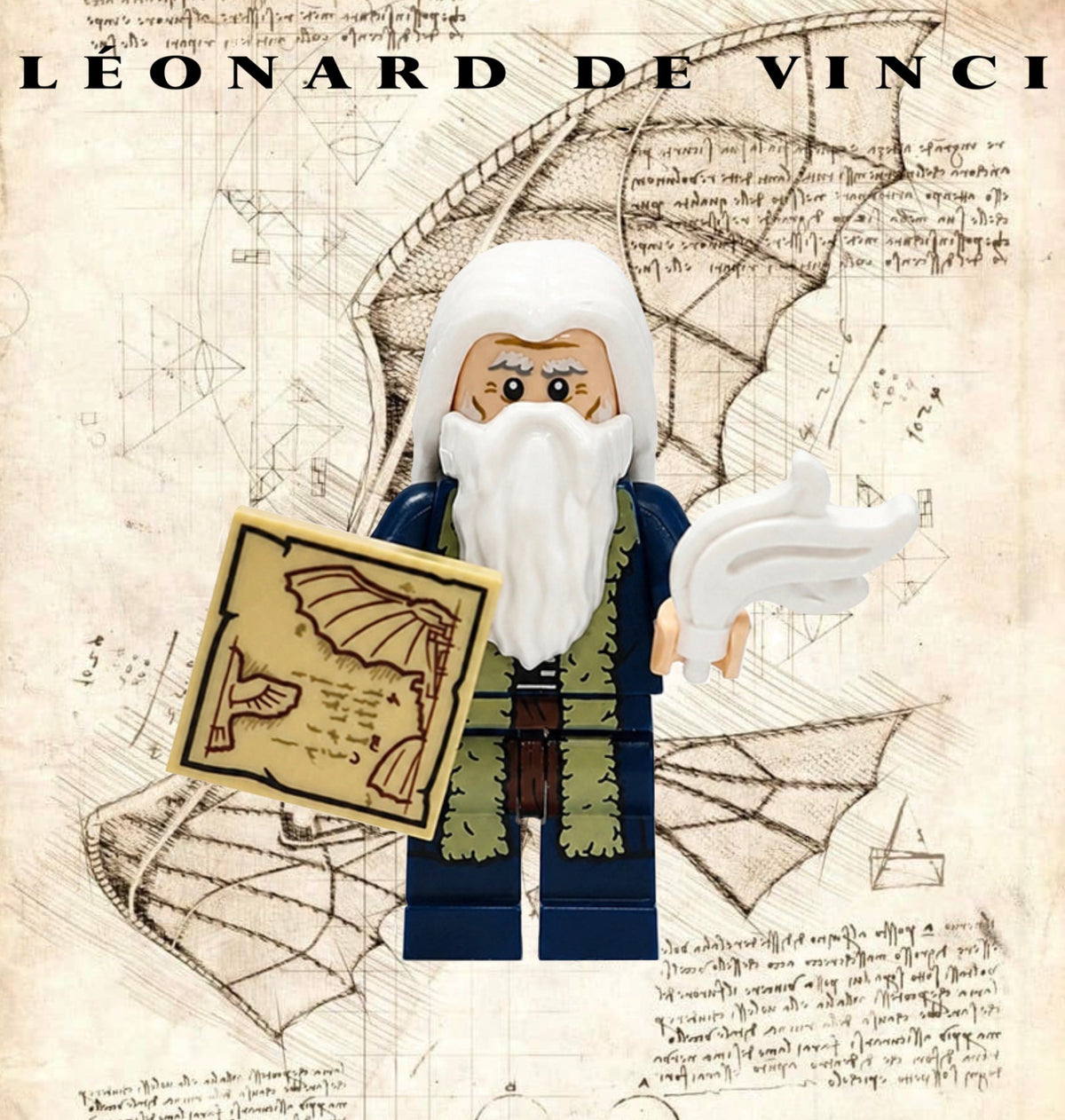 PREVENTE MINIFIGURE CÉLÉBRITÉS UNIVERS: LÉONARD DE VINCI Custom Disponibilité fin septembre 2026