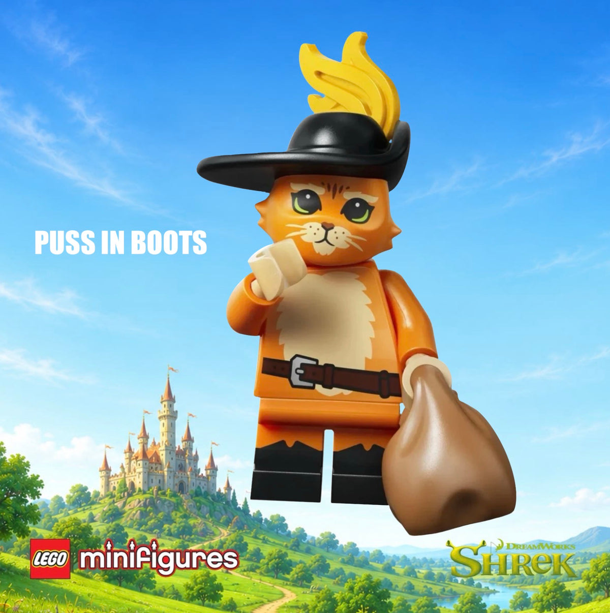 PREVENTE LEGO MINIFIGURE SÉRIES SHREK : PUSS IN BOOTS "Socle+Fascicule inclus " Disponibilité fin septembre 2026