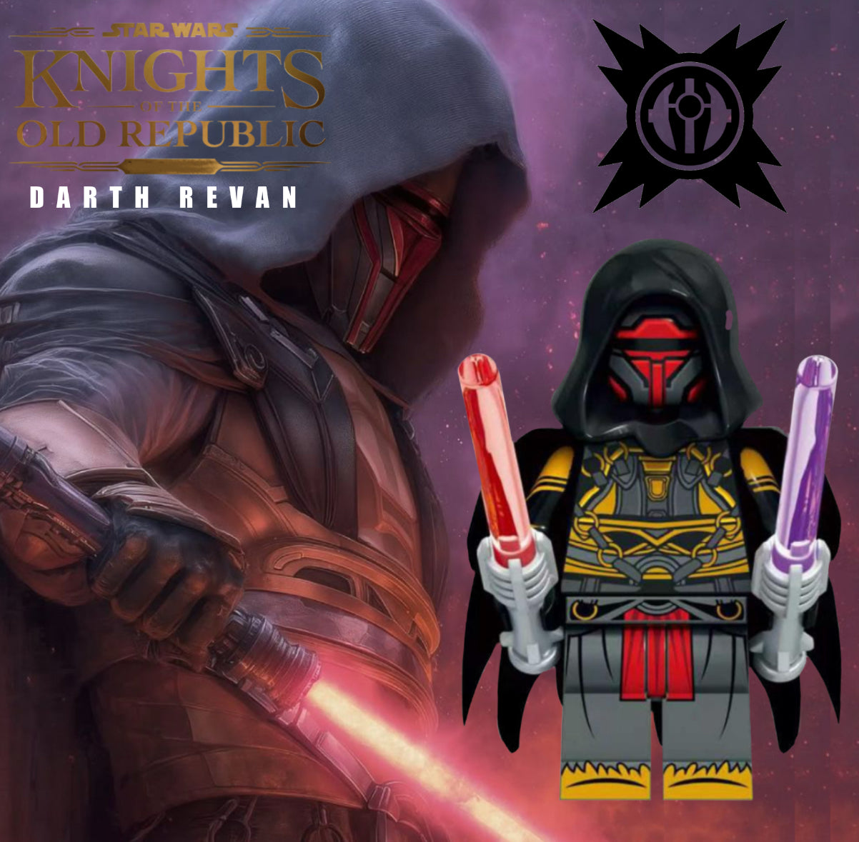 ♥️♥️♥️MINIFIGURE STAR WARS UNIVERS: DARTH REVAN ♥️♥️♥️custom