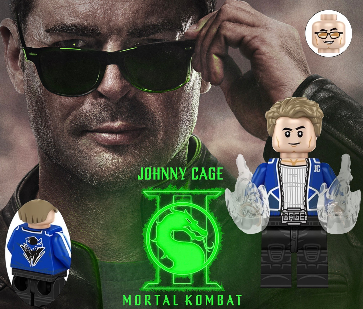 MINIFIGURE MORTAL COMBAT UNIVERS: JOHNNY CAGE  custom