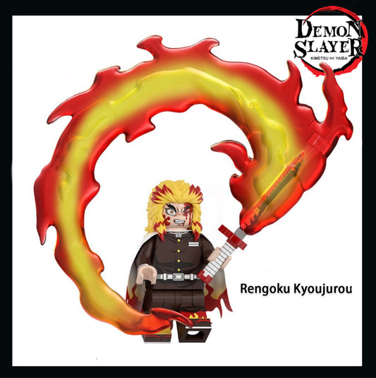 PRÉVENTE♥️♥️♥️MINIFIGURE DÉMON SLAYER UNIVERS: RENGOKU KYOUJUROU ♥️♥️♥️custom Disponibilité Septembre 2025